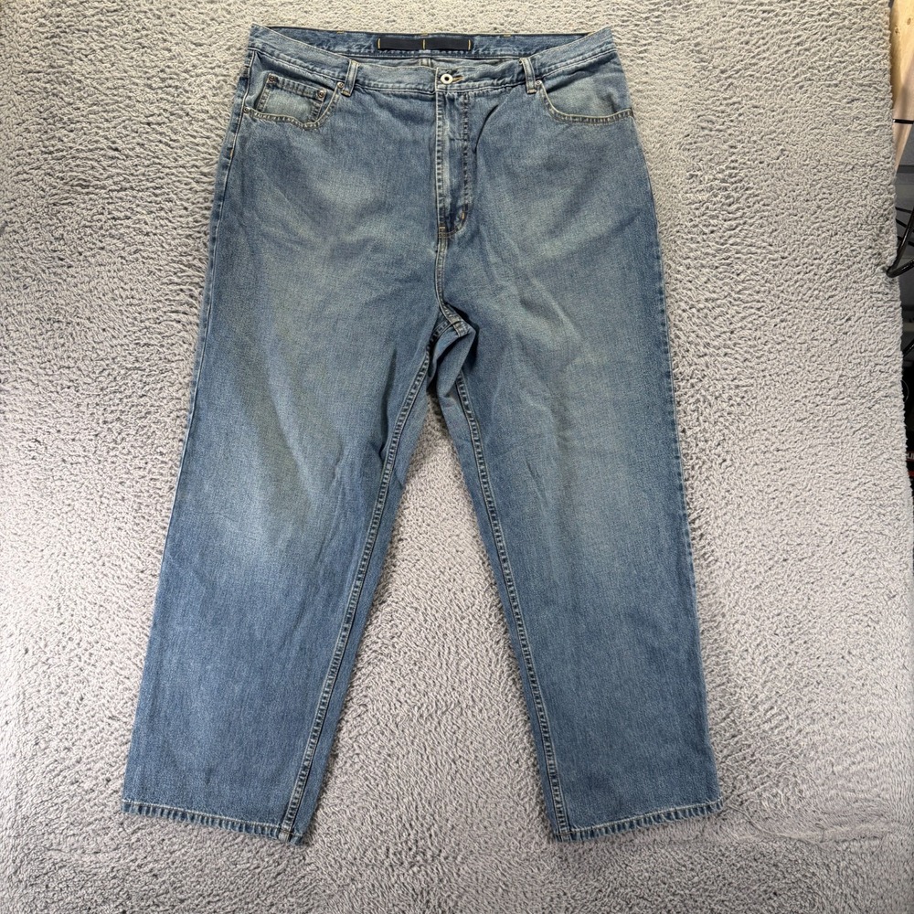 VTG Nautica NS03 J-Class Jeans Mens 40x30 Blue Denim Straight Relaxed Baggy USA